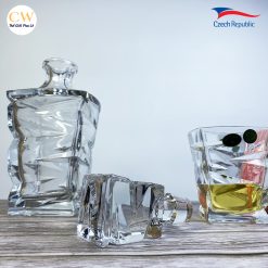 Bộ Bình Ly Rượu Mạnh Whisky Pha Lê Tiệp Khắc Bohemia Crystal ZigZag Cao Cấp